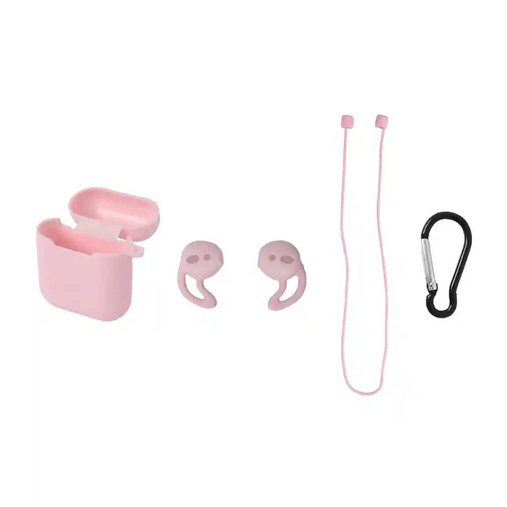 Kit de Accesorios Para Airpods Estuche Protector Rosa Miniso