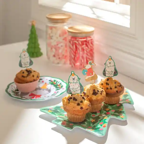 Plato Melamina Con Diseño Navideño 21.5 cm Casaideas