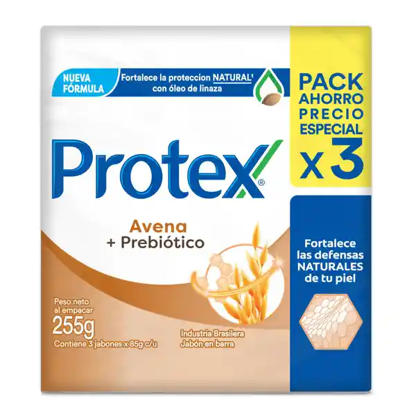 Jabón de Tocador Protex Avena 85 g x 3 Und