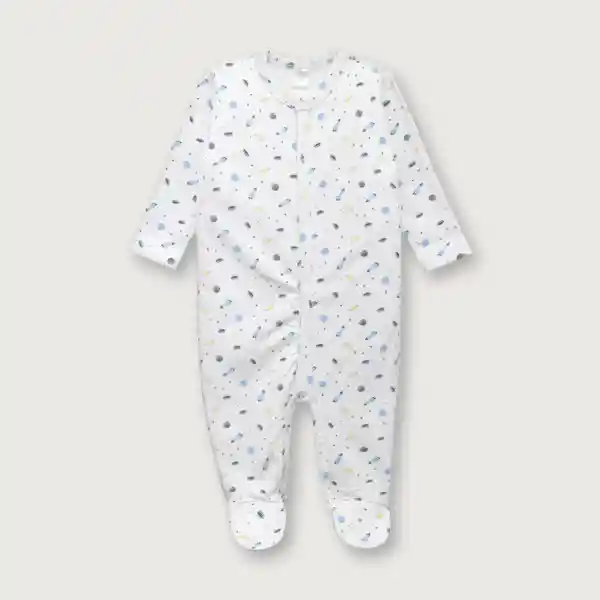 Pijama Estampado Off de Niño White Talla 3M Opaline