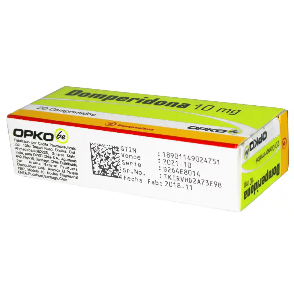 Laboratorio Chile Domperidona Antiemético (10 mg) Cápsulas