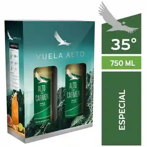  Alto Del Carmen Pack Pisco Vuela Alto Etiqueta Verde 