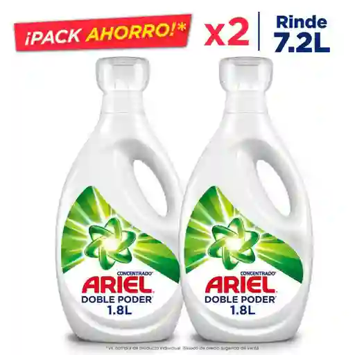 Ariel Pack Detergente Liquido Doble Poder
