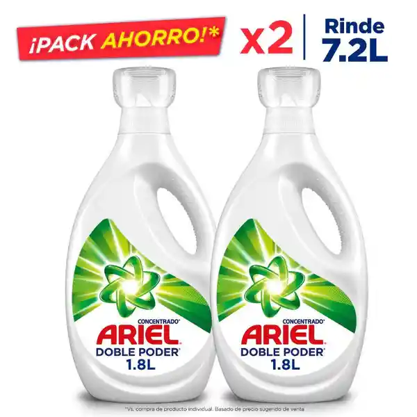 Ariel Pack Detergente Liquido Doble Poder