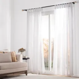Set Cortina Velo Tipo Lino Con Presillas 140 x 240 cm Casaideas