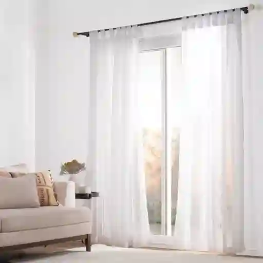 Set Cortina Velo Tipo Lino Con Presillas 140 x 240 cm Casaideas
