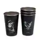 Set Vasos Acero Negro Aves Chilenas 480 mL Atakama Outdoor