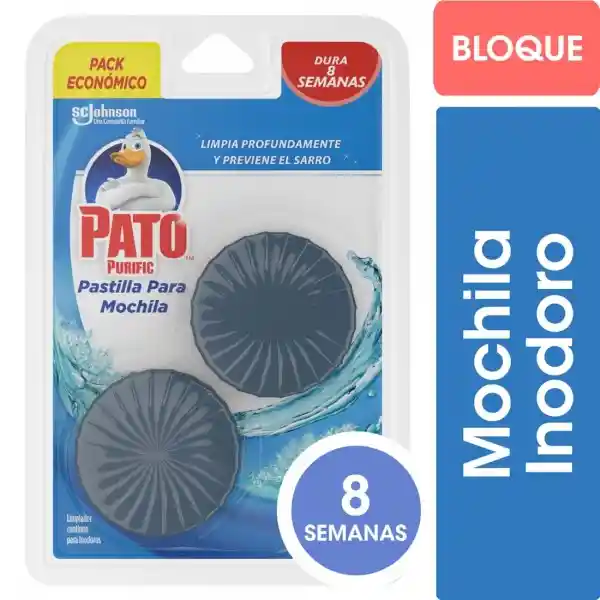 Pastilla para Estanque Inodoro Pato Purific x2 80gr