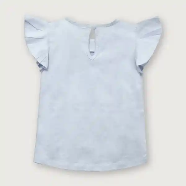 Polera Esencial Manga Corta de Niña Lavanda Talla 18M Opaline