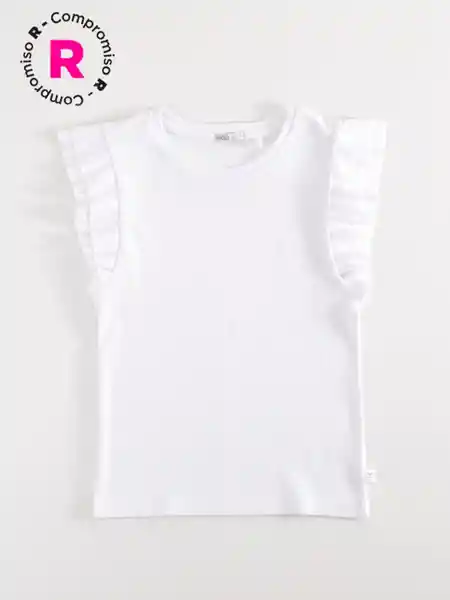 M6T Polera Sin Manga Ribwings Cr Blanco 12 V26