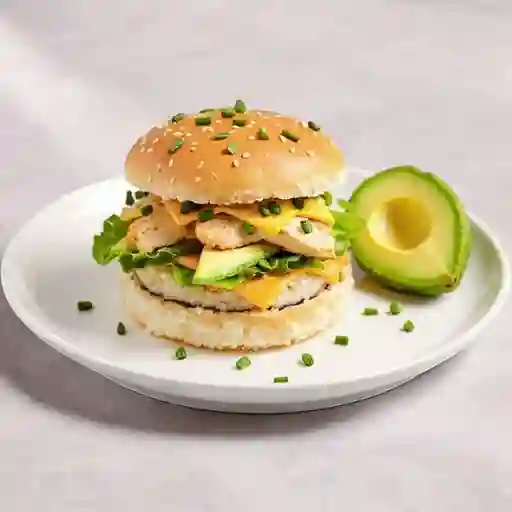 Sushi burguer pollo