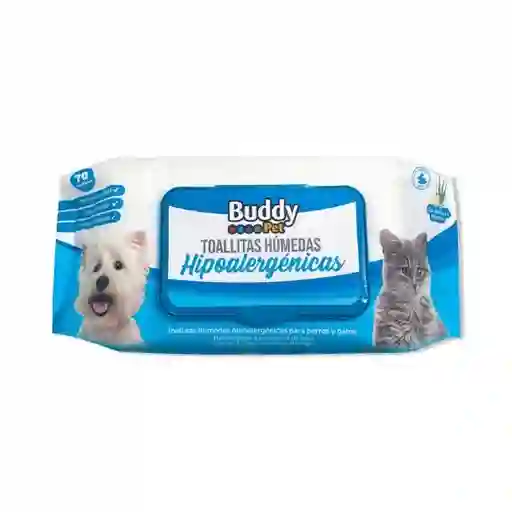 Buddy Pet Tollita Húmeda Hipolergénica Para Perros y Gatos