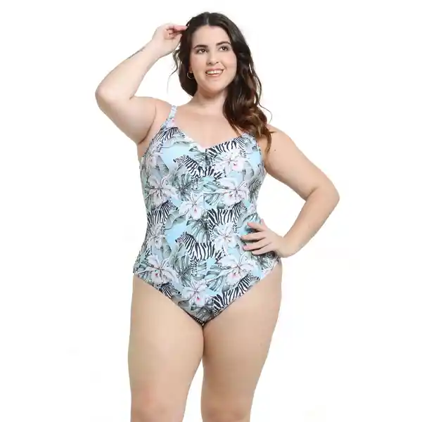 Traje de Baño Entero Con Cheeky Verde Talla XL Samia