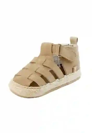 Sandalias Velcro New Born Niño Beige Talla 15 819