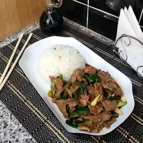 Carne Mongoliana/colación