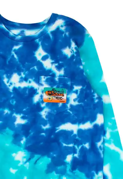 Pijama Junior Tie Dye Skateboarding 357 Niño Azul 8 Años Ficcus