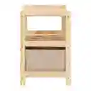 Velador Dos Niveles Con Cajón Textil Casaideas