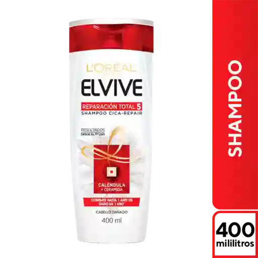 Loreal Paris-Elvive  Shampoo Reparación Total 5