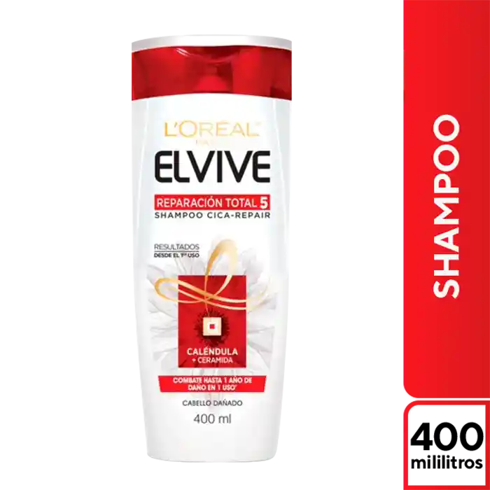 Loreal Paris-Elvive  Shampoo Reparación Total 5