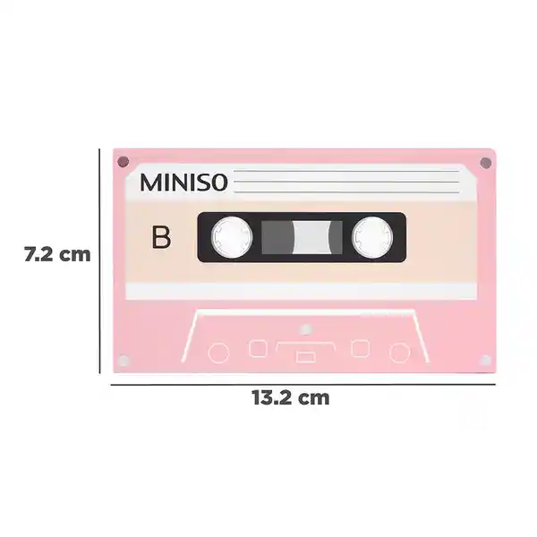 Libreta Con Diseño de Cassette Rosa Miniso