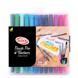 Brush pen Fineliner 24 colores