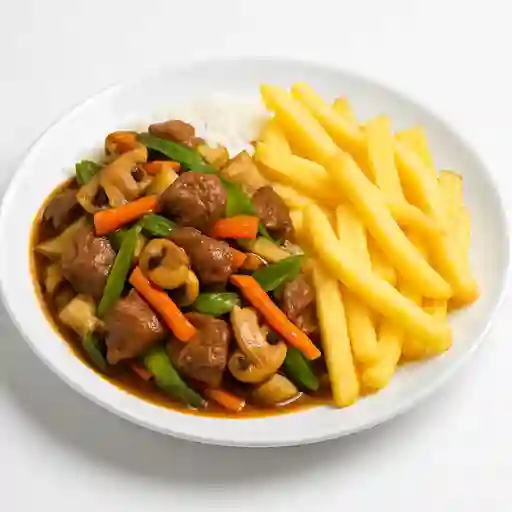 Colacion chapsui de carne - papas fritas