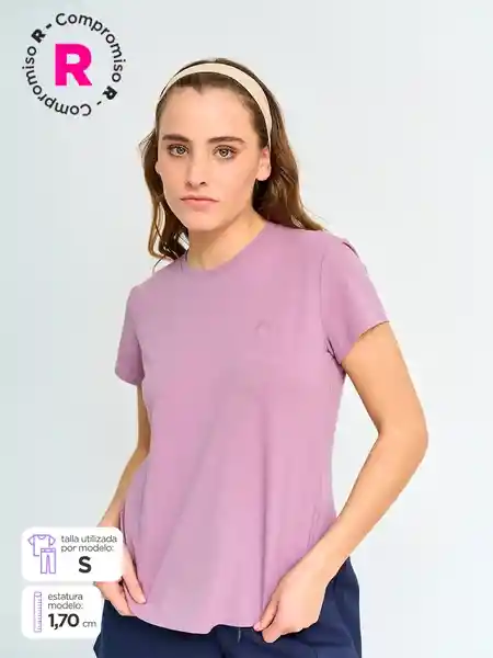 Head Polera Loguito Q4 Mujer Rosado S SS25