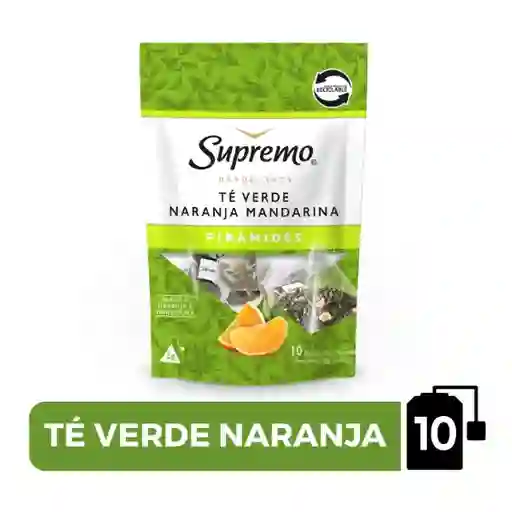 Supremo té Verde Pirmides Naranja Mandarina