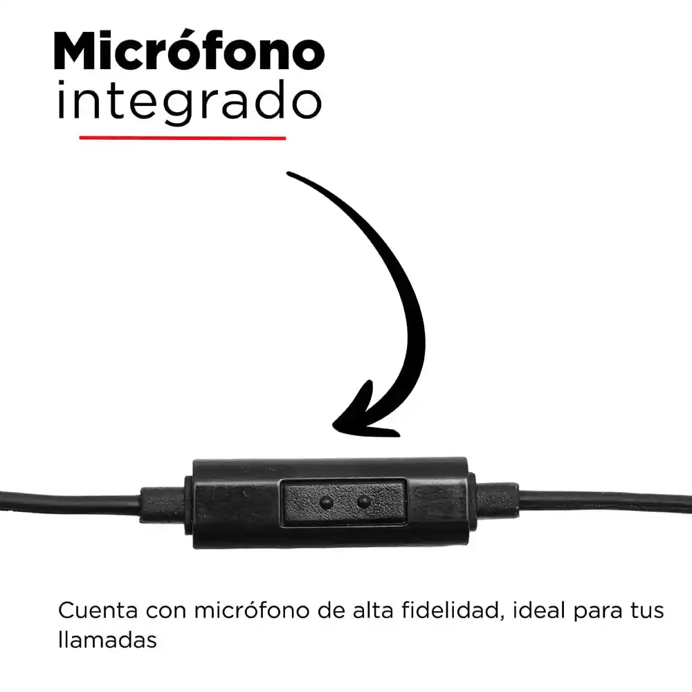 Miniso Audifonos De Cable Con Estuche En Forma De Capsula Negro