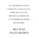 Tarjeta de Saludo Happy Days Cariño 127