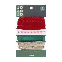 Cinta Tela Con Diseño Navideño Casaideas