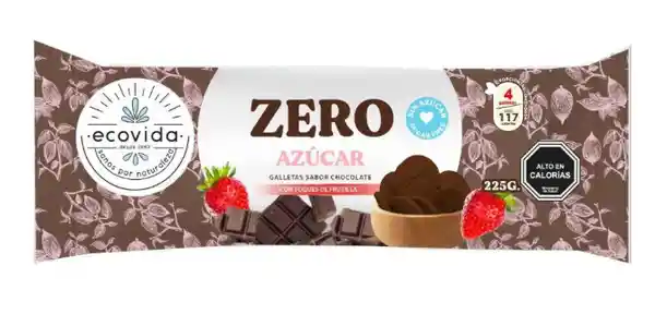 Ecovida Galleta Sabor Chocolate con Frutilla Zero Azúcar
