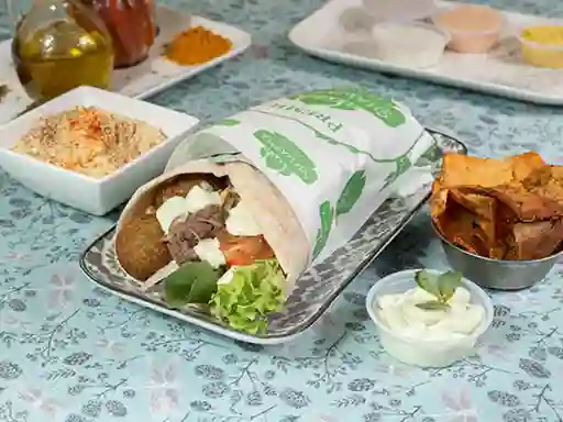 Shawarma palestino de res