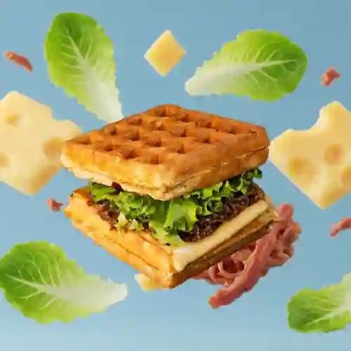 Mechada Waffle Sándwich