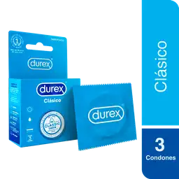 Durex Preservativos - Condones Clásico 3 unidades