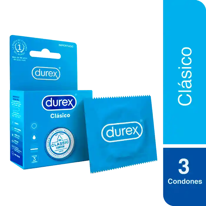 Durex Preservativos - Condones Clásico 3 unidades
