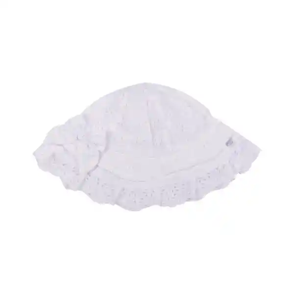 Gorro Bebe Niña Blanco Pillín 48