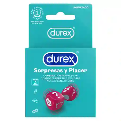 Durex Preservativo Sorpresa Y Placer X3