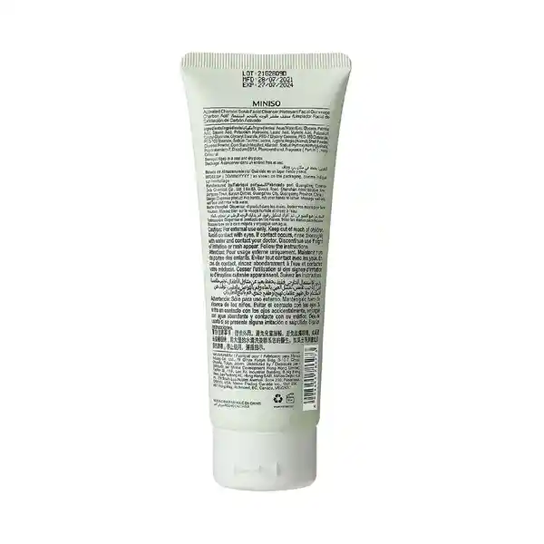 Limpiador Facial Exfoliante de Carbón Activado Miniso