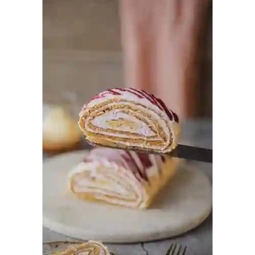 Brazo reina frambuesa crema