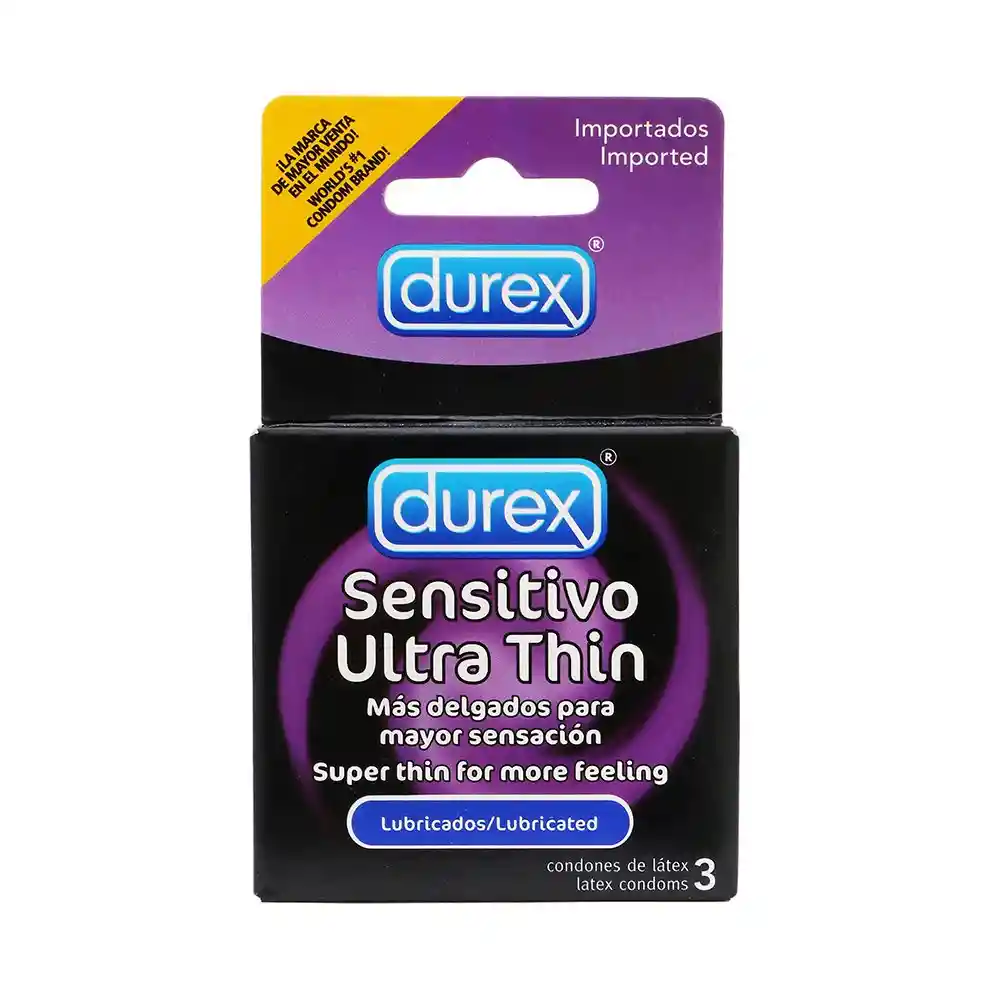 Durex Preservativos - Condones Sensitivo Delgado 3 unidades