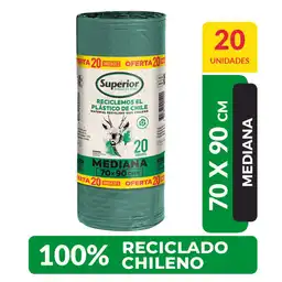 Superior Bolsa para Basura Mediana Verde