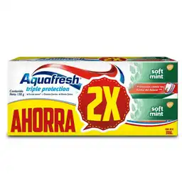 Aquafresh Pack de Crema Dental Triple Protección Sabor a Menta