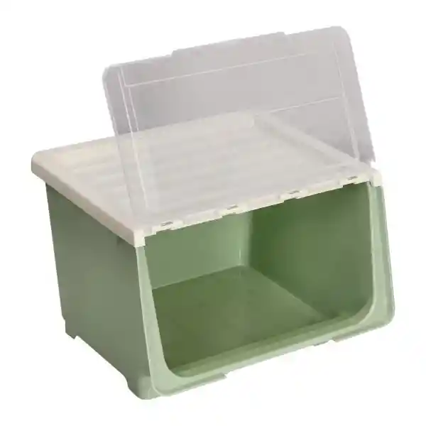 Caja Apilable de Plástico Con Ruedas 34 L Casaideas