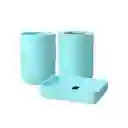 Miniso Set De Baño Porta Cepillo Dientes + Jabonera