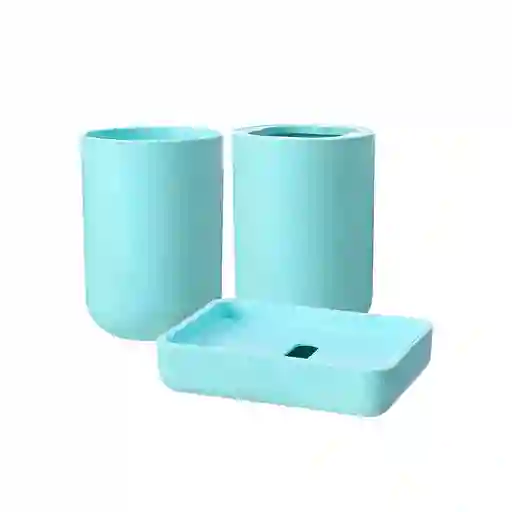 Miniso Set De Baño Porta Cepillo Dientes + Jabonera