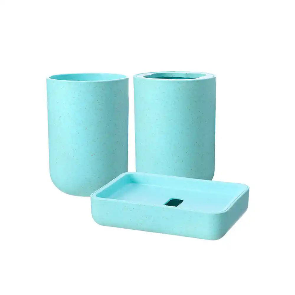 Miniso Set De Baño Porta Cepillo Dientes + Jabonera