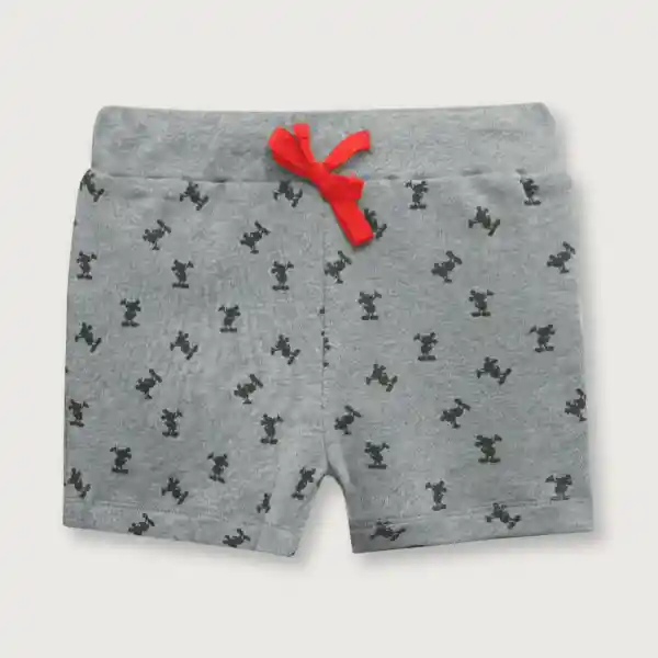 Pijama Polera + Short Mickey Melange Gris Talla 3A Opaline