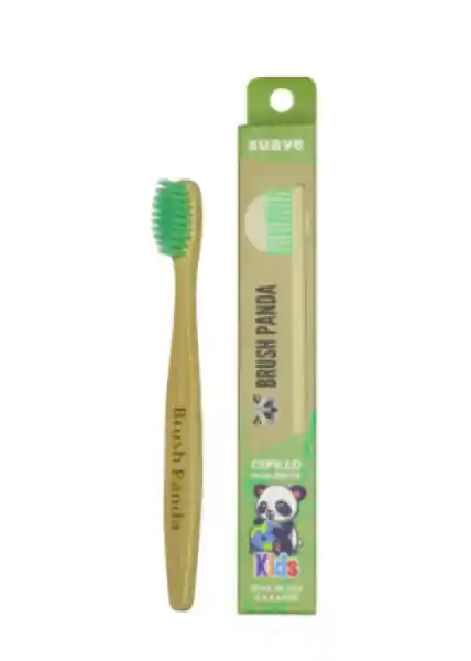 Brush Panda Cepillo Niño Cerdas Suaves Color Verde