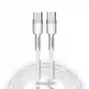 Baseus Cable Carga Rápida Metálico Tipo-C a Tipo-C 100W de 2 m